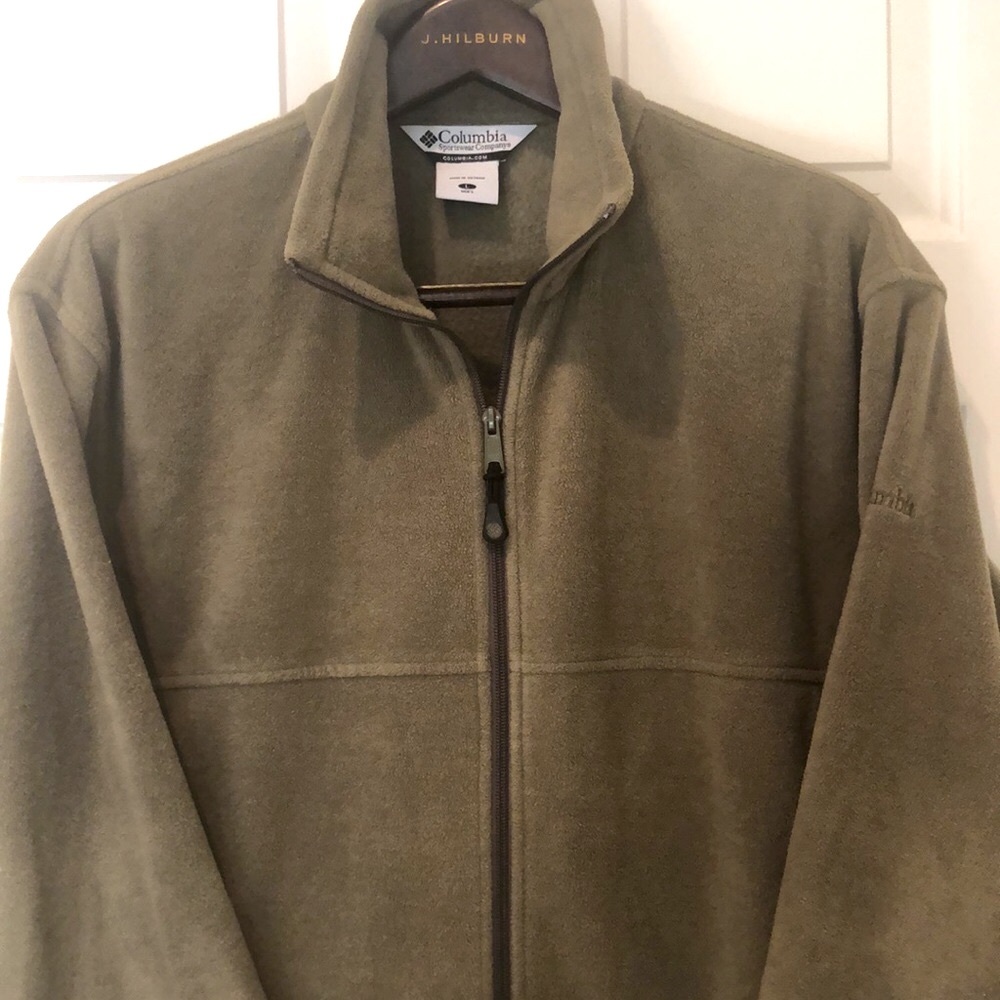 Columbia Mens Zip Up Fleece Jacket Sage color Size Large - Picture 1 of 8